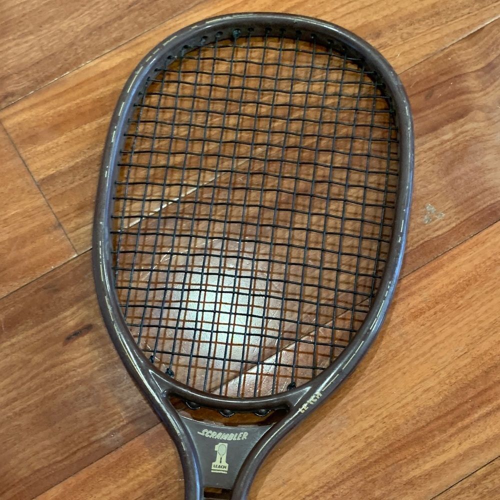 Vintage Brown Racquetball Racket - Picture 5 of 9